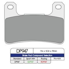 BRAKE PAD DP SINTERED REPLACEMENT STREET TOURING OFF-ROAD/ATV - 17212562
