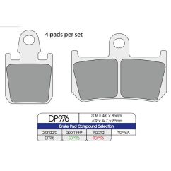 BRAKE PAD DP SINTERED REPLACEMENT STREET TOURING OFF-ROAD/ATV - 17212565