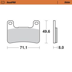 BRAKE PAD ROADPRO SINTER - 17212619