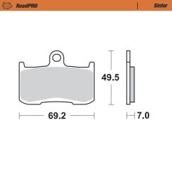 BRAKE PAD ROADPRO SINTER - 17212620