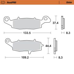 BRAKE PAD ROADPRO SINTER - 17212622