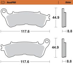 BRAKE PAD ROADPRO SINTER - 17212625