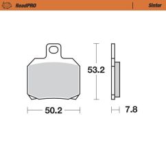BRAKE PAD ROADPRO SINTER - 17212637