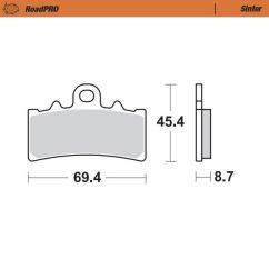 BRAKE PAD ROADPRO SINTER - 17212642