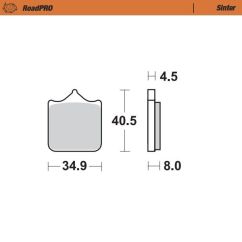 BRAKE PAD ROADPRO SINTER - 17212644
