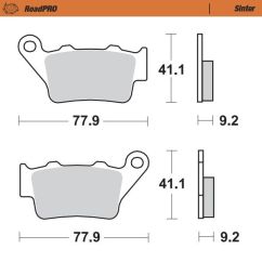 BRAKE PAD ROADPRO SINTER - 17212647