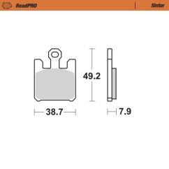 BRAKE PAD ROADPRO SINTER - 17212654