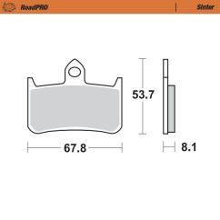 BRAKE PAD ROADPRO SINTER - 17212655