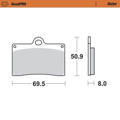 BRAKE PAD ROADPRO SINTER - 17212656