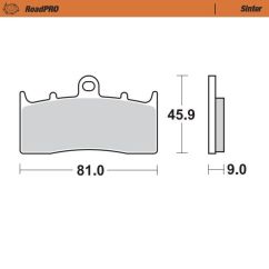 BRAKE PAD ROADPRO SINTER - 17212657