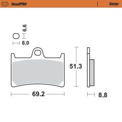 BRAKE PAD ROADPRO SINTER SCOOTER - 17212668