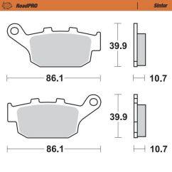 BRAKE PAD ROADPRO SINTER - 17212672