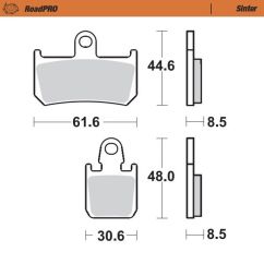 BRAKE PAD ROADPRO SINTER - 17212679