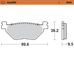 BRAKE PAD ROADPRO SINTER - 17212719