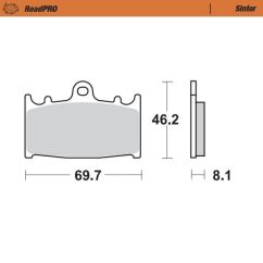 BRAKE PAD ROADPRO SINTER - 17212724