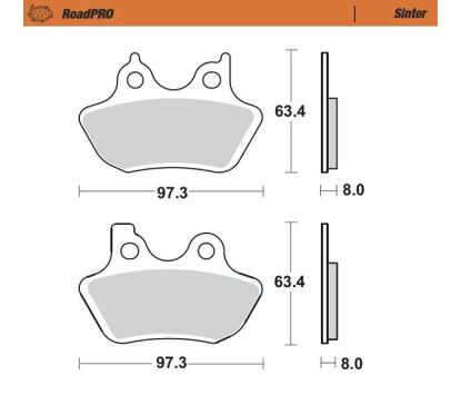 BRAKE PAD ROADPRO SINTER - 17212824