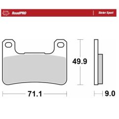 BRAKE PAD ROADPRO SINTER SPORT - 17213687