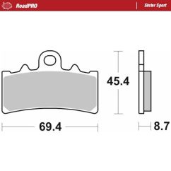 BRAKE PAD ROADPRO SINTER SPORT - 17213691