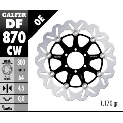 BRAKE ROTOR FLOATING WAVE - 17104092