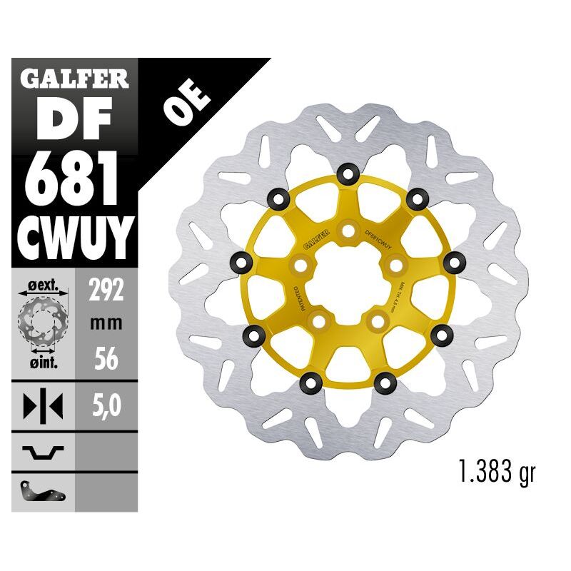 BRAKE ROTOR FLOATING WAVE GOLD - 17104598
