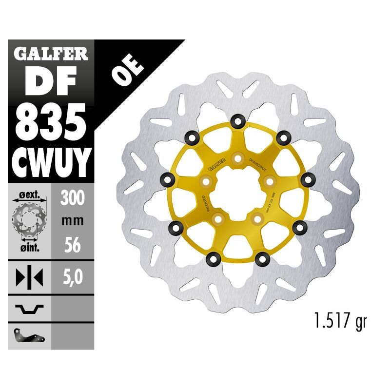 BRAKE ROTOR FLOATING WAVE GOLD - 17104601