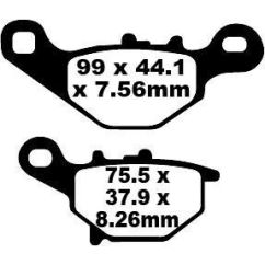 BRAKE PAD SFA SERIES ORGANIC SCOOTER - 17200268