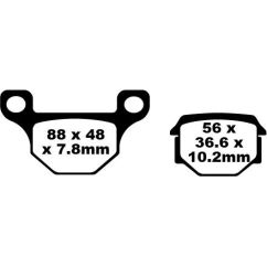 BRAKE PAD SFA SERIES ORGANIC - 17220315