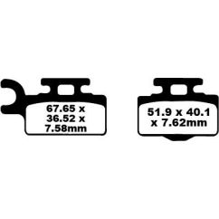 BRAKE PAD FA-TT SERIES CARBON FIBER OFFROAD - 17220273