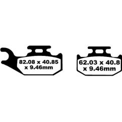 BRAKE PAD FA-TT SERIES CARBON FIBER - 17220275