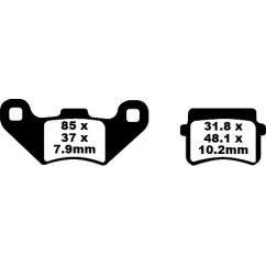 BRAKE PAD FA-TT SERIES CARBON FIBER - 17220295