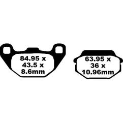 BRAKE PAD SFA SERIES ORGANIC - 17220339