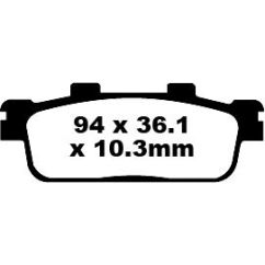 BRAKE PAD SFA SERIES ORGANIC - 17220356