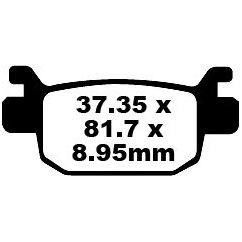 BRAKE PAD SFA-HH SERIES SINTERED METAL SCOOTER - 17211474