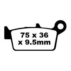 BRAKE PAD SFA-HH SERIES SINTERED METAL SCOOTER - 17211895