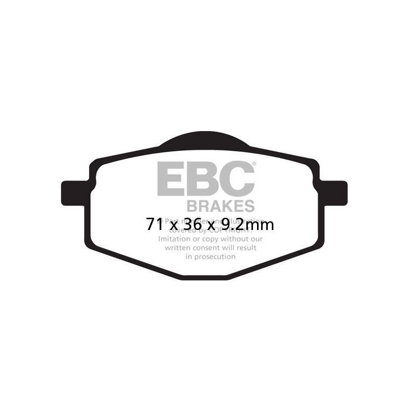 BRAKE PAD SFA-HH SERIES SINTERED METAL SCOOTER - 17212072