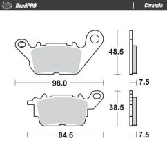 BRAKE PAD ROADPRO CERAMIC - 17220954