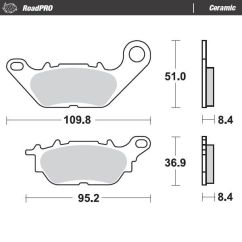 BRAKE PAD ROADPRO CERAMIC - 17220955