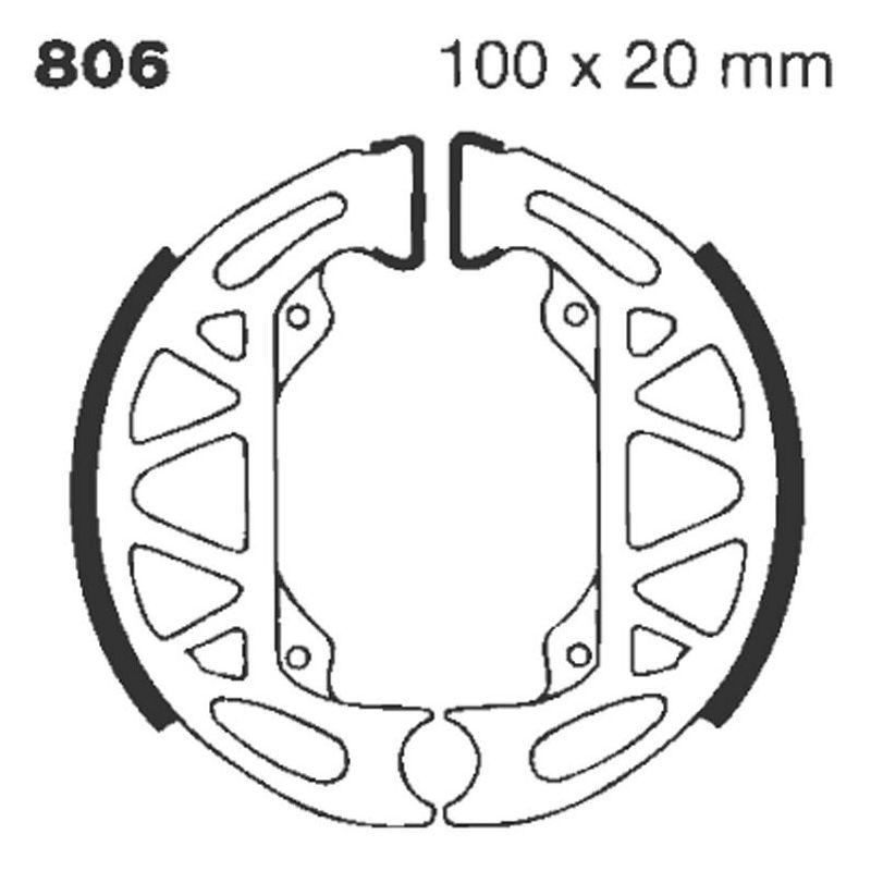 BRAKE SHOE PLAIN SERIES ORGANIC - 17230246