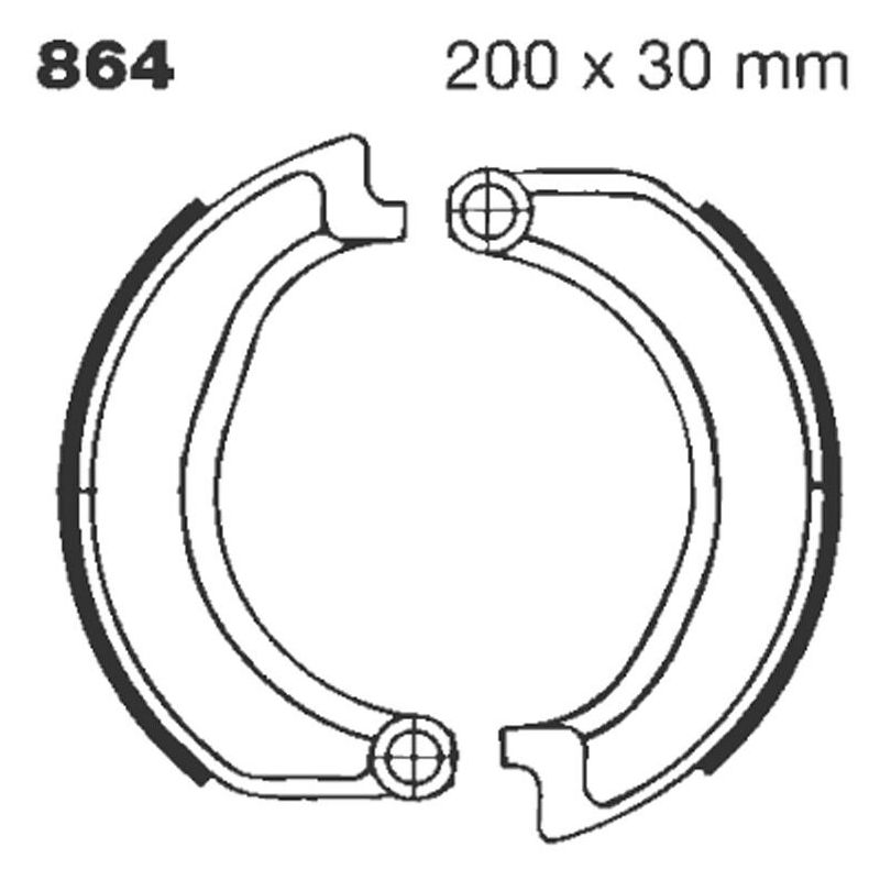 BRAKE SHOE PLAIN SERIES ORGANIC - 17230256