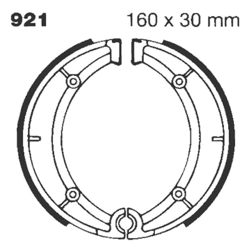 BRAKE SHOE PLAIN SERIES ORGANIC - 17230271