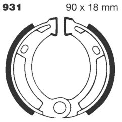 BRAKE SHOE PLAIN SERIES ORGANIC - 17230275