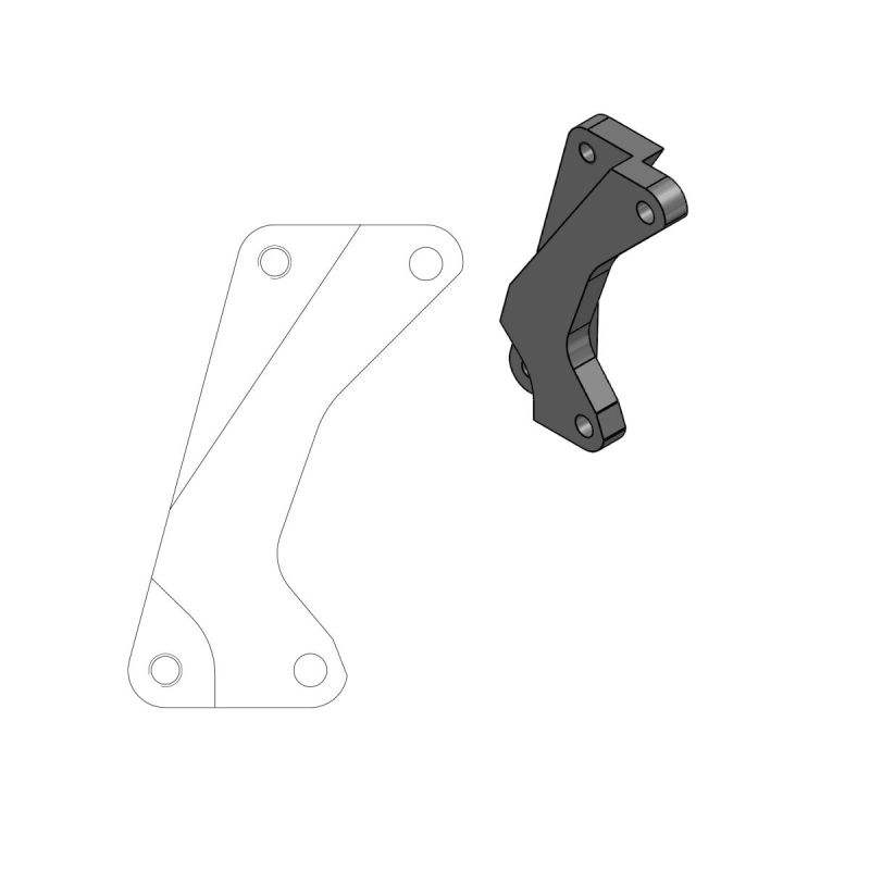 RELOCATION BRACKET BRAKE CALIPER SM STREET 320MM - 17420337