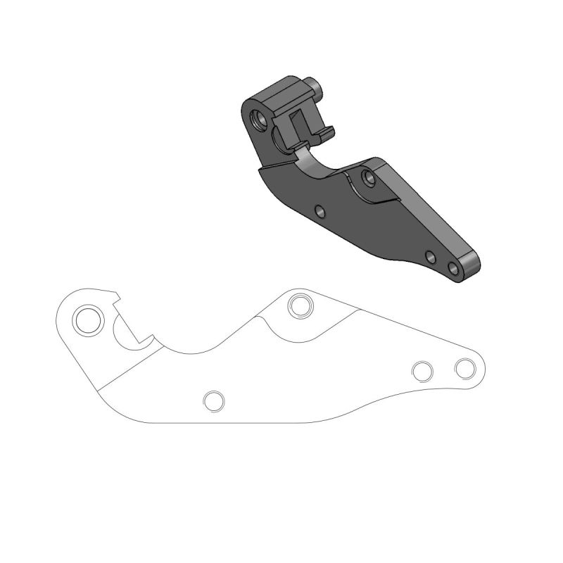 RELOCATION BRACKET BRAKE CALIPER SM STREET 320MM - 17420338