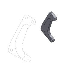 RELOCATION BRACKET BRAKE CALIPER SM RACING 320MM - 17420346