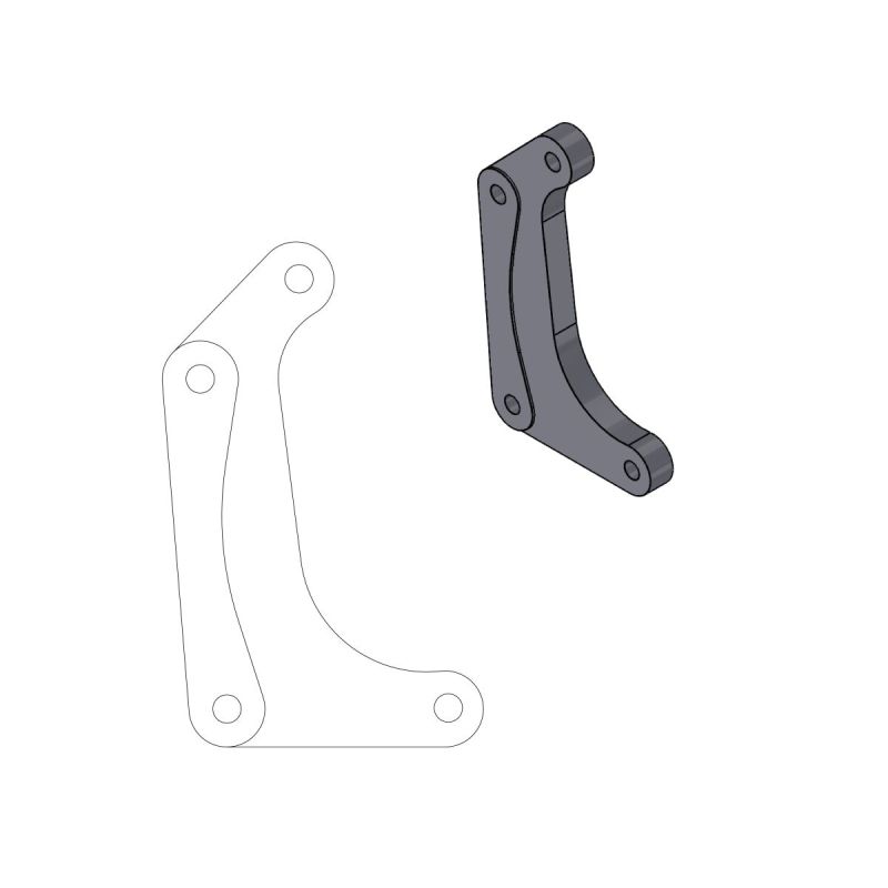 RELOCATION BRACKET BRAKE CALIPER SM RACING 320MM - 17420348