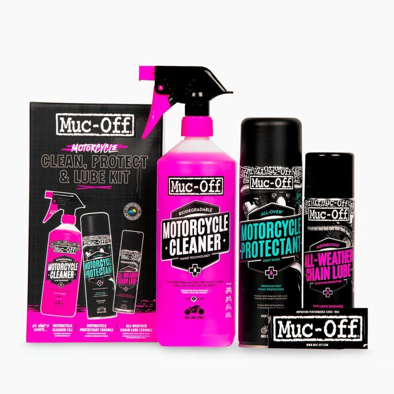 Kit d'entretien moto MUC-OFF Clean, Protect & Lube Kit d'entretien moto MUC-OFF Clean, Protect & Lube