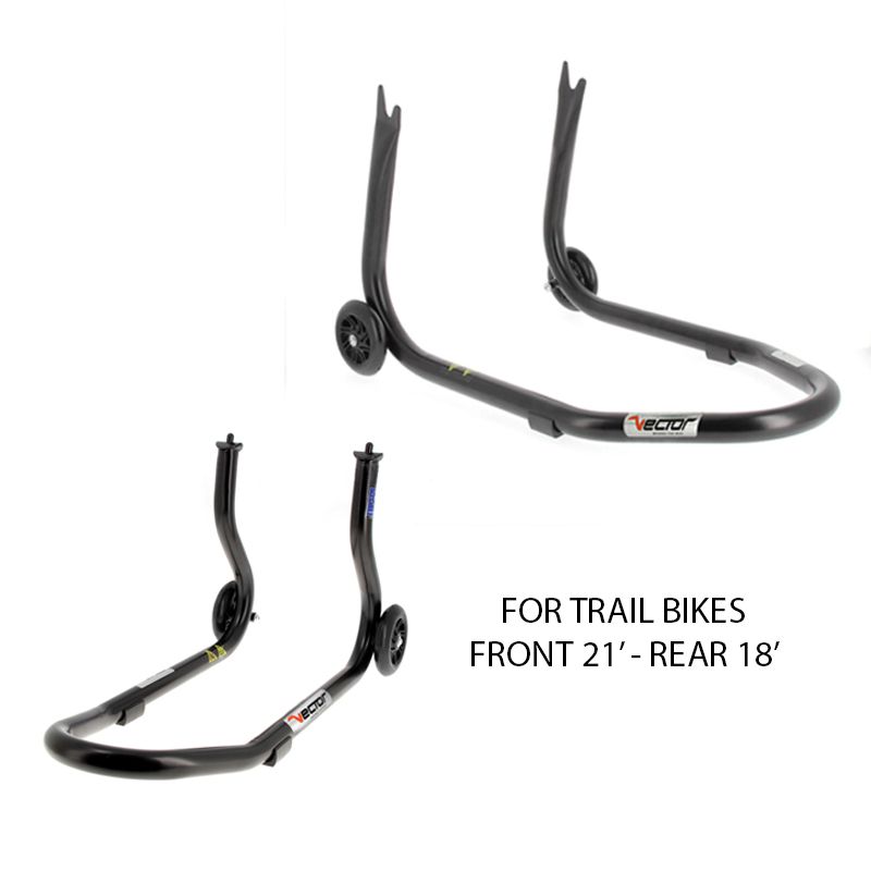 Kit VECTOR de béquilles avant et arrière pour moto Trail