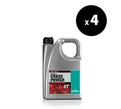 Huile moteur MOTOREX Cross Power 4T - 5W40 JASO MA2 - 4L (x4)