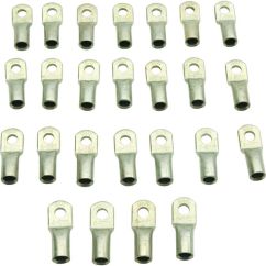 Cosses à sertir 1/4" ALL BALLS 4 AWG - lot de 25
