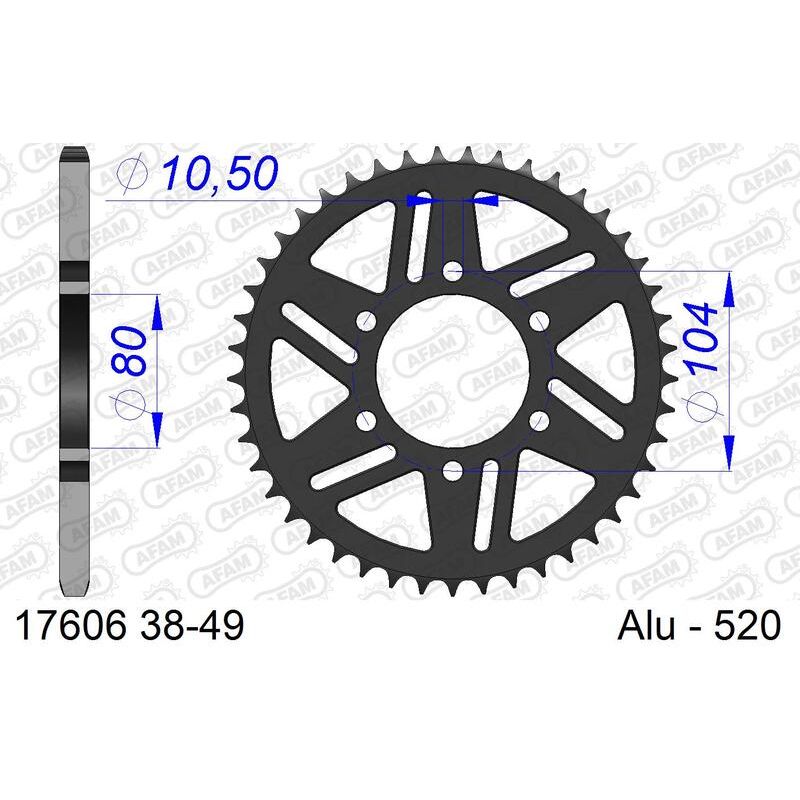 Couronne AFAM alu standard - 520